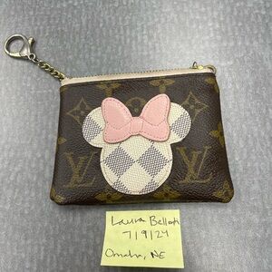 Louis Vuitton canvas hand made coin pouch